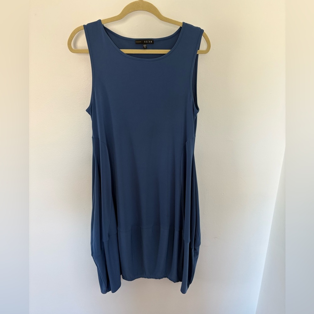 Kozan Dina dress in blue jersey knit